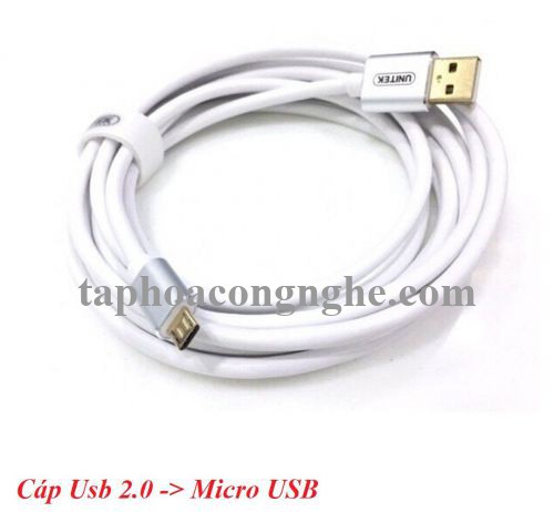 Unitek 29409 Y-C435FSL 2.0 3M Cáp Usb sang Micro USB 30029409